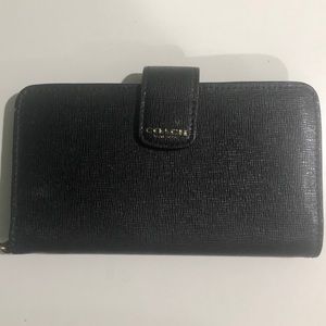 Leather Bifold Coach Wallet